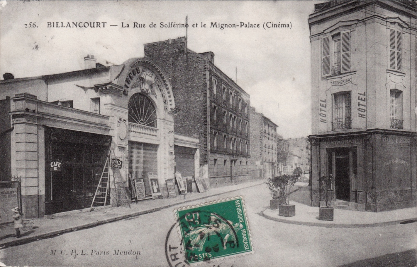 Rue de Solferino et le Mignon Palace en 1914