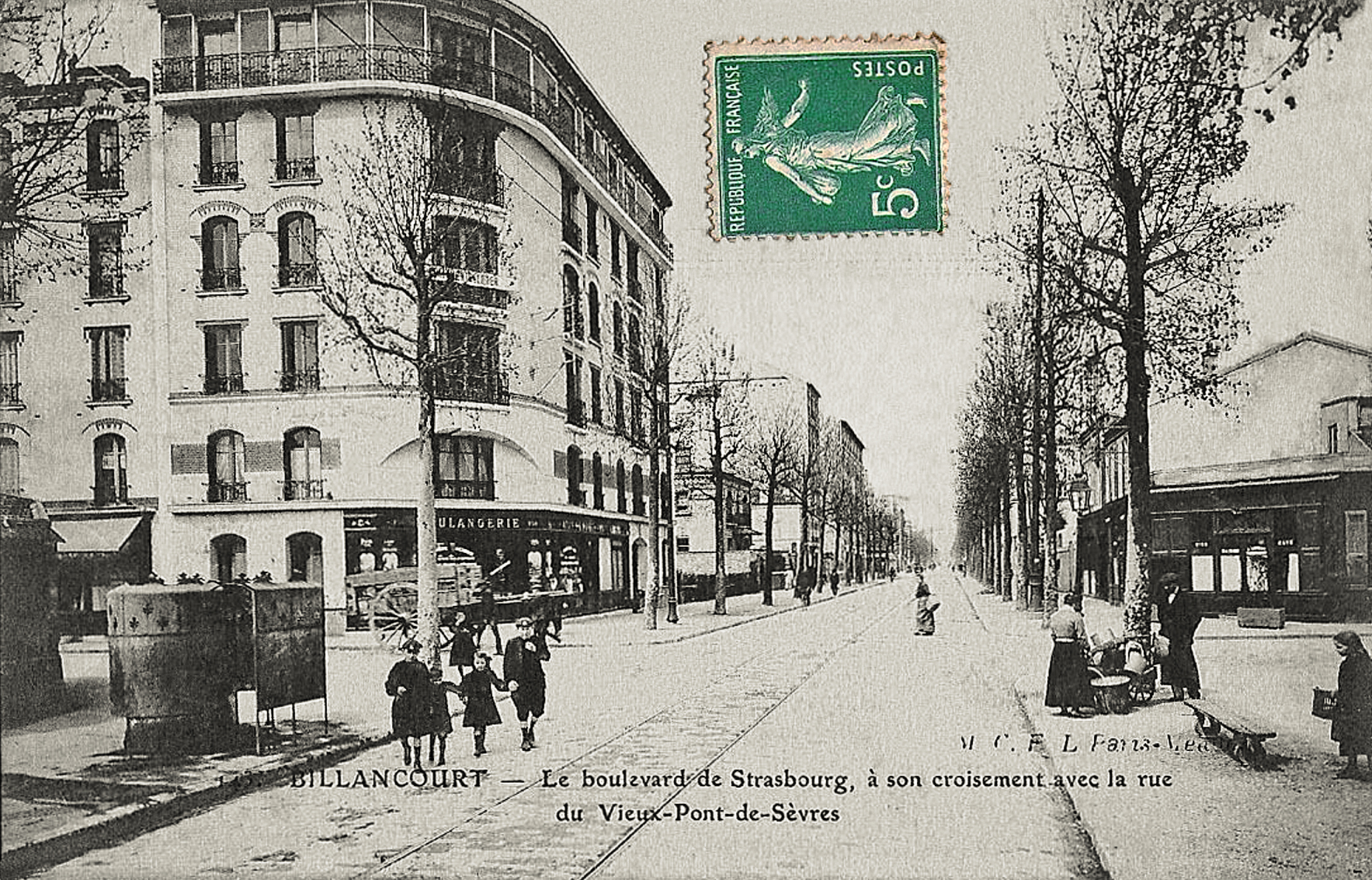 Boulevard Jean-Jaurès et rue du vieux pont de Sèvres